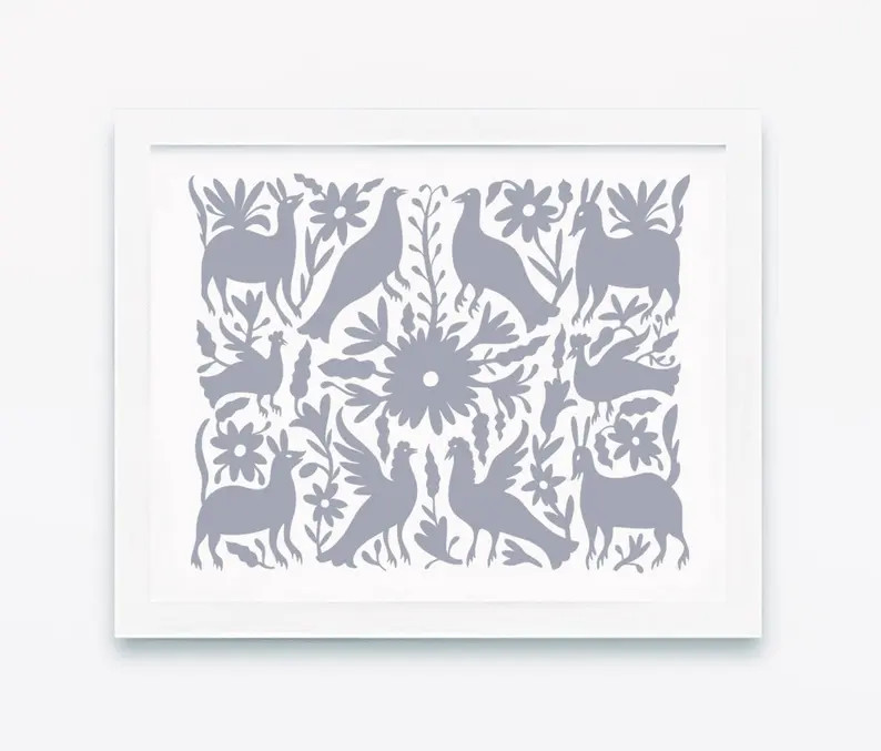 Otomi print. Bedroom wall decor. Otomi hanging. Otomi printable art. Otomi mexico. Oversized prin... | Etsy (US)