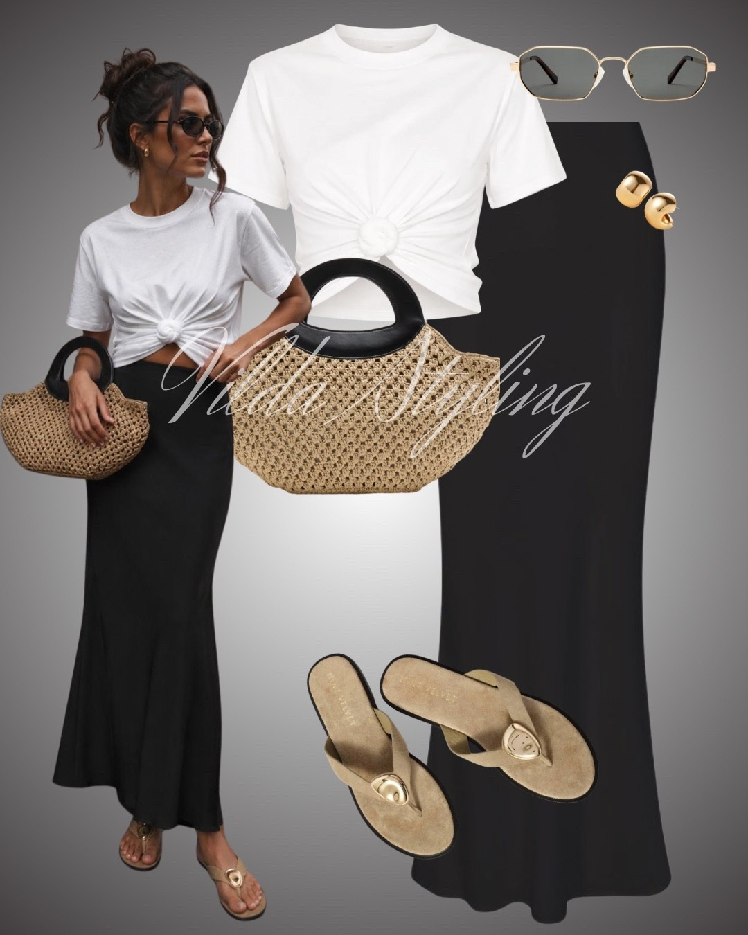 satin skirt white t-shirt suede beige sandals raffia bag casual outfit

#LTKsummer #LTKspring #LTKeurope