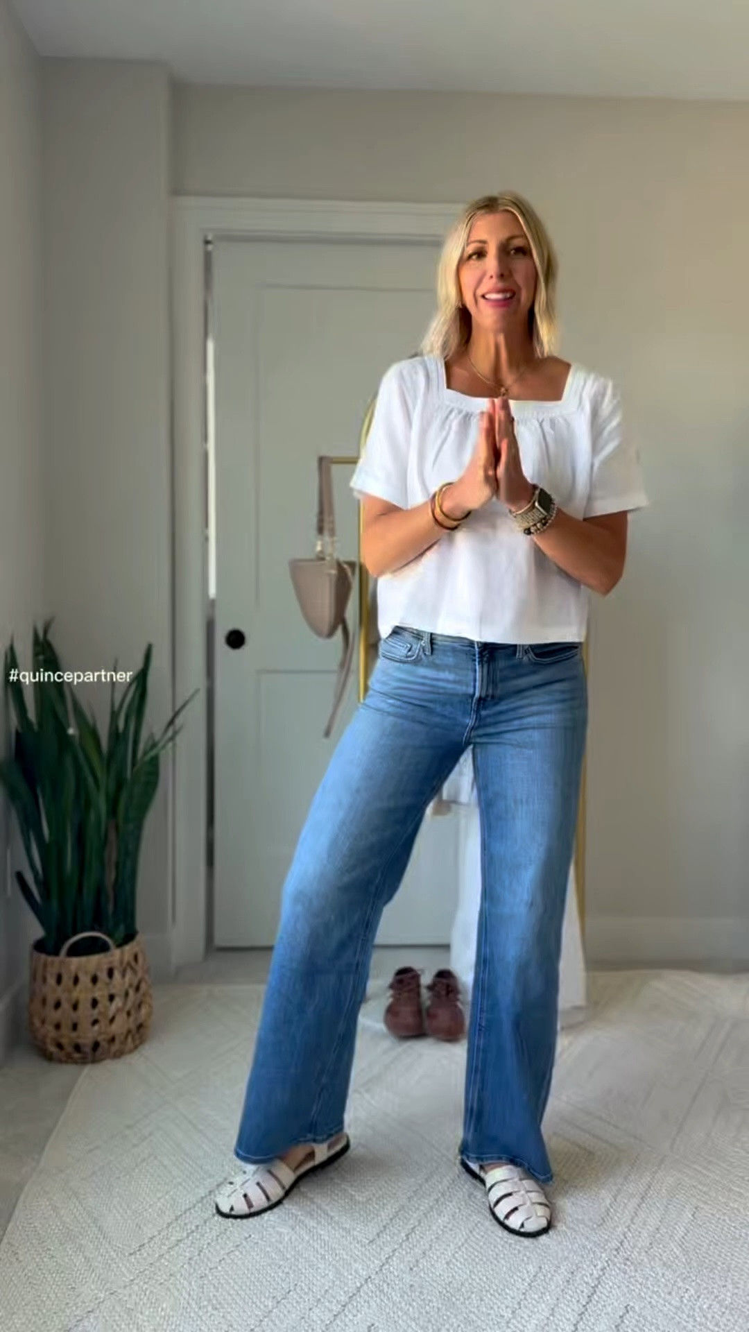 My favorite pair of jeans! Had to get another size to fit me through this pregnancy! *wearing a size 30, in the 32” length in the Quince wide leg jeans. I’m 5’10” and 21 weeks pregnant. These fit  true to size, are flattering mid-rise and have great stretch.

#LTKootd #LTKBump #LTKOver40
