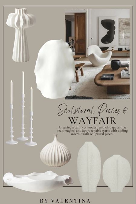 Sculptural pieces at Wayfair. Creating a calm yet modern and chic space that feels magical and approachable starts with adding interest with sculptural pieces.

#LTKhome #LTKstyletip #LTKSeasonal