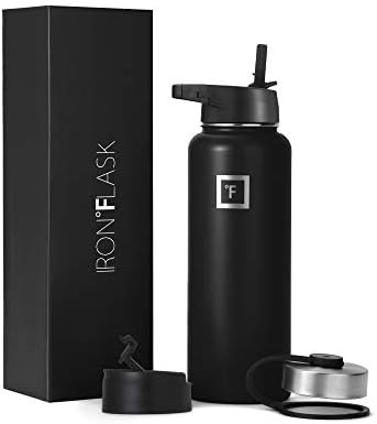 Iron Flask Sports Water Bottle - 40 Oz, 3 Lids (Straw Lid), Leak Proof, Vacuum Insulated Stainles... | Amazon (US)
