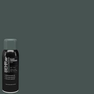 12 oz. #MQ6-44 Black Evergreen Satin Interior/Exterior Spray Paint and Primer Aerosol | The Home Depot