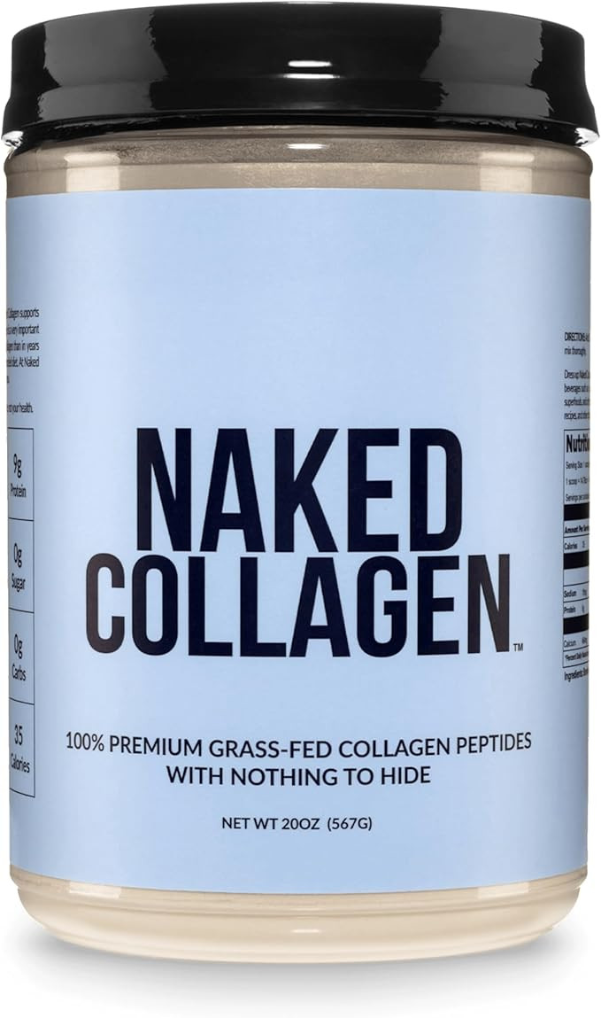 NAKED Collagen Peptides Protein Powder, 60 Servings, Pasture-Raised, Unflavored Grass-Fed Hydroly... | Amazon (US)