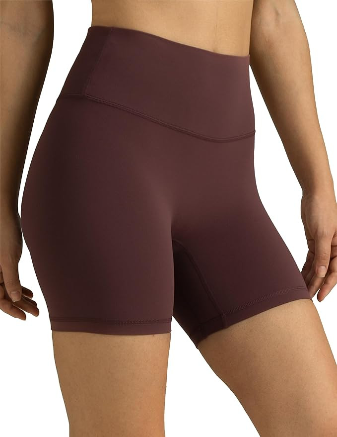 Colorfulkoala Dreamlux No Front Seam High Waist Biker Shorts for Women 6" Inseam Workout Yoga Sho... | Amazon (US)