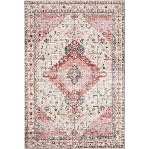 Loloi Ll Skye Ivory And Berry Rectangular: 7 Ft. 6 In. X 9 Ft. 6 In. Rug Skyesky 02ivby7696 | Bel... | Bellacor