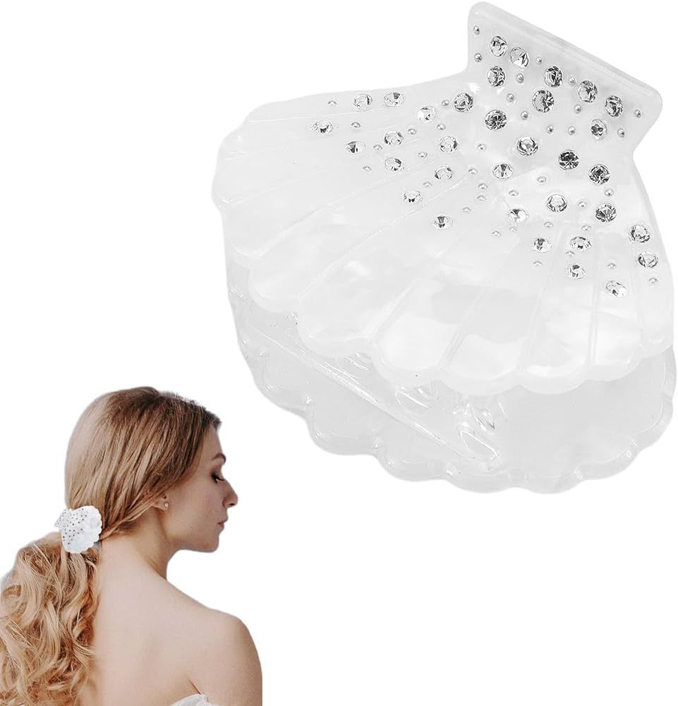 Shell Hair Clip for Women Seashell Hair Accessories Mermaid Hair Clips Sea Shell Clips for Girls ... | Amazon (US)