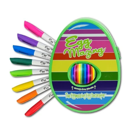 The Eggmazing Egg Decorator Easter Egg Decorator Kit - Arts and Crafts Set - Includes Egg Decorating Spinner and 8 Colorful Quick Drying Markers |Ages 3 and Up (Spring Green) | Walmart (US)