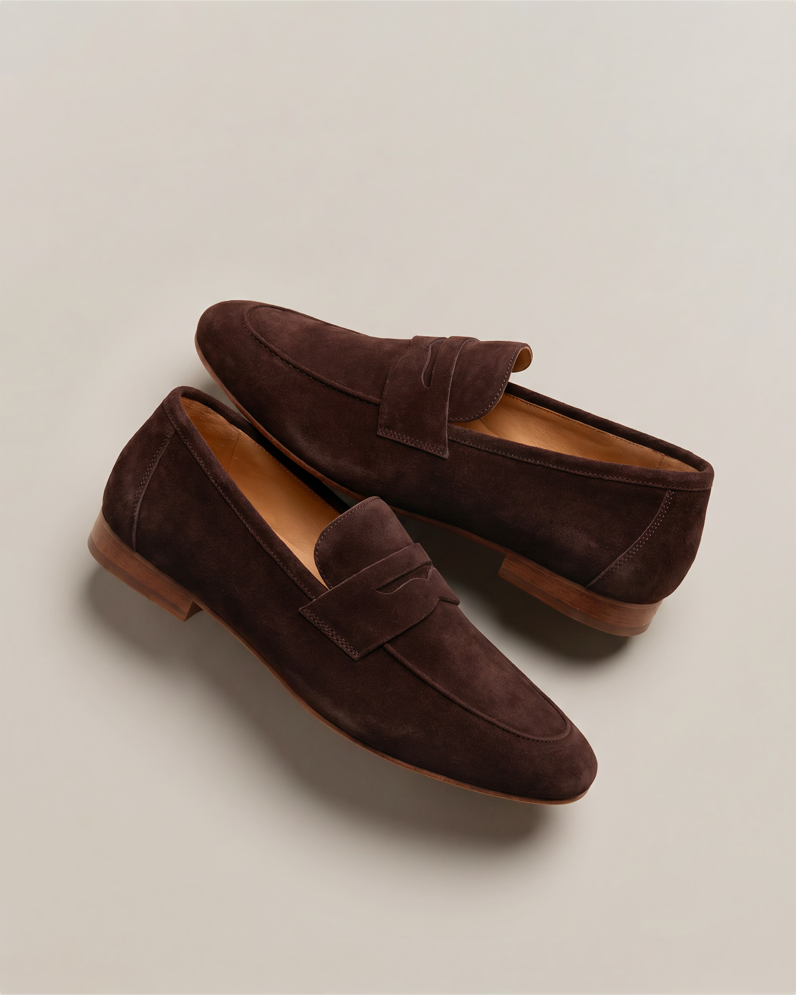 Quince | Women's Italian Suede Penny Loafer in Black, Size 7, Suede Leather | Quince