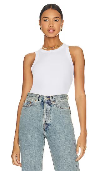 Aida Racer Front Tank in White | Revolve Clothing (Global)