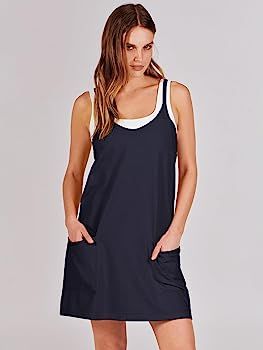 Women 2023 Summer Sleeveless Mini Dress Casual Short Sundress Workout Tennis Athletic Onesie | Amazon (US)