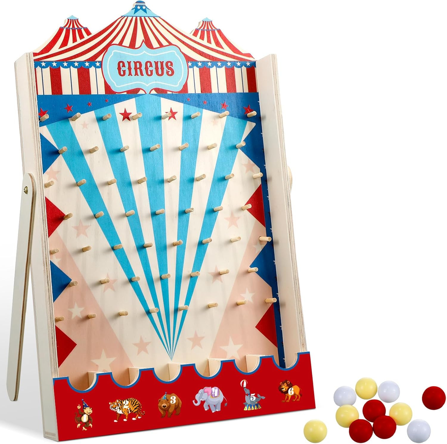 Fulmoon Carnival Game Circus Theme Party Game Disk Drop Game with 8 Disks Fun Wood Family Board G... | Amazon (US)