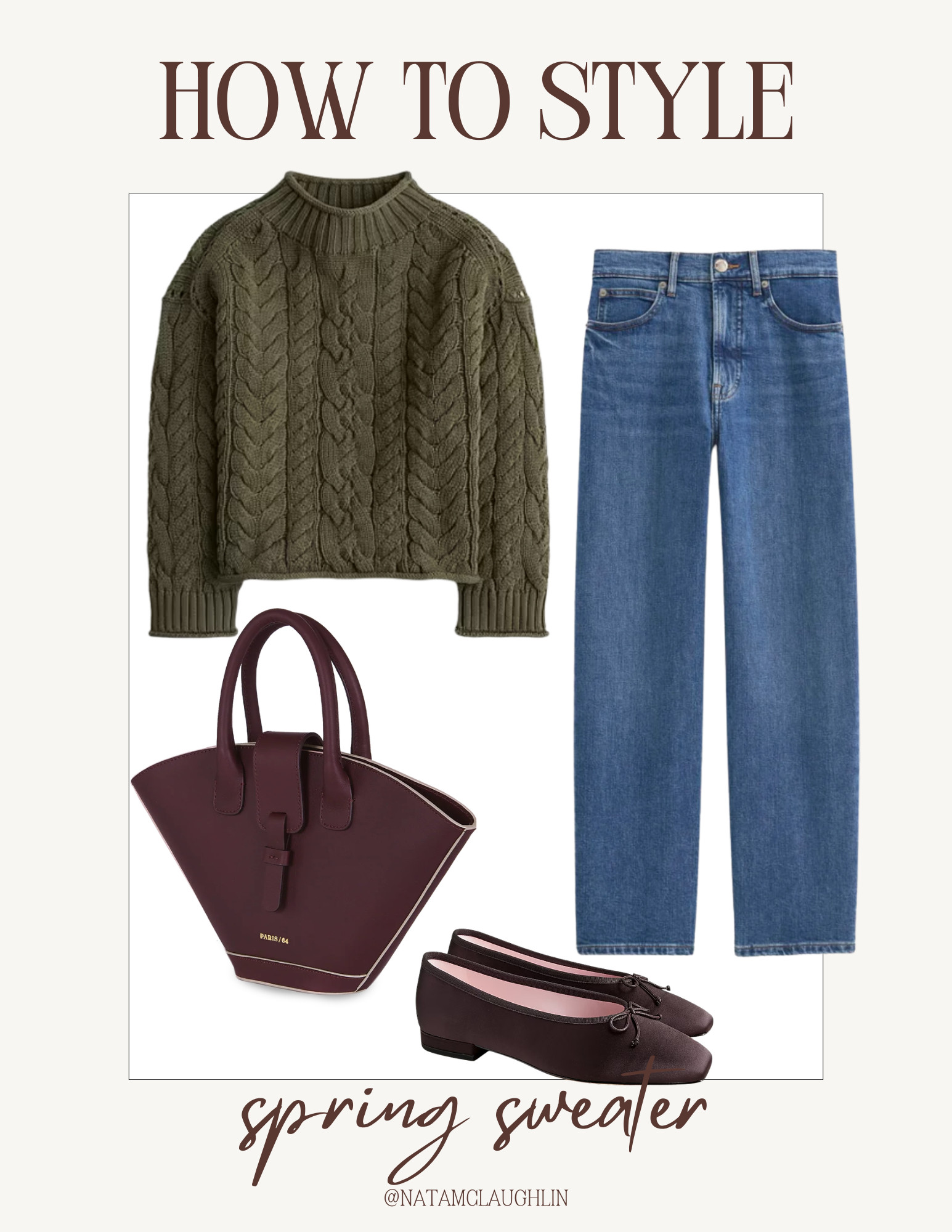 how to style a sweater in the spring - the ballet flats and jeans are on sale 

 #LTKootd #LTKmomlife #LTKSaleAlert
