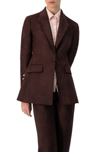 Women's Single-Breasted Faux-Suede Blazer | Macy's