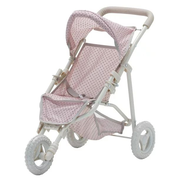 Olivia's Little World - Polka Dots Princess Baby Doll Jogging Stroller, Pink and Grey - Walmart.c... | Walmart (US)