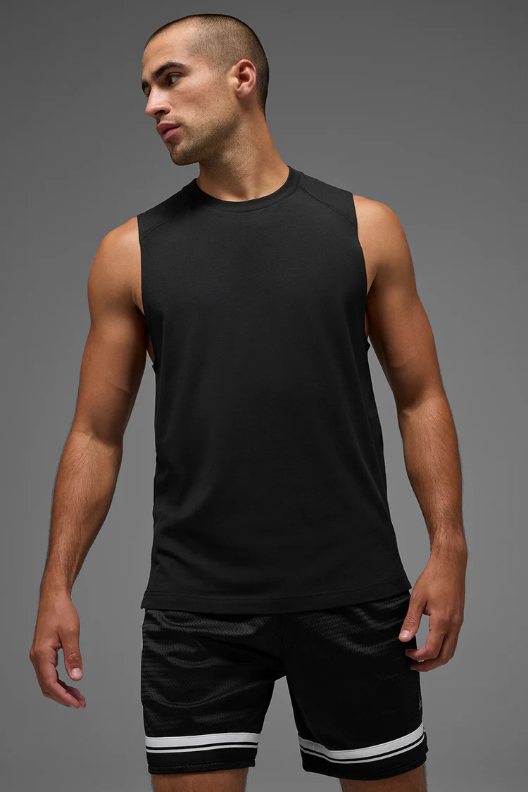 ALO Vapor Muscle Tank - Black | Alo Yoga (US)