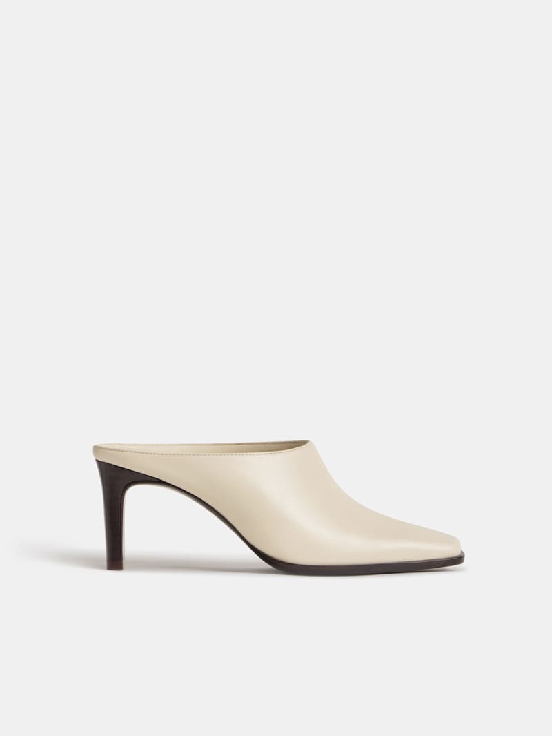Reformation Claudette Heeled Mule Black Haircalf 10 | Reformation (Global)