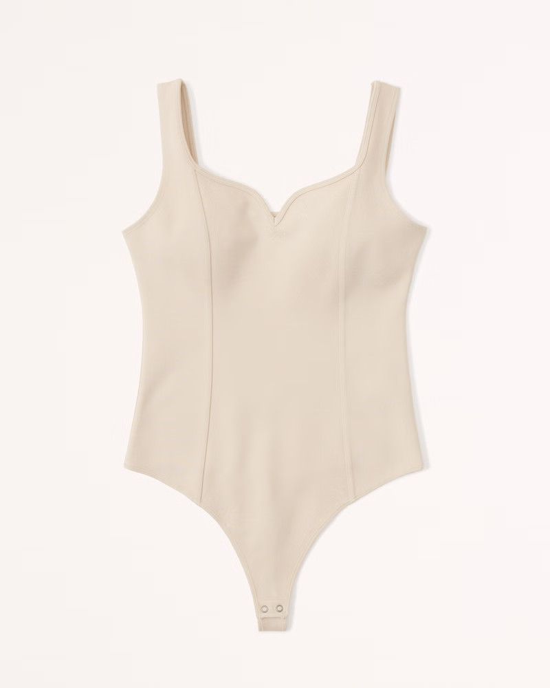 Ponte Corset Sweetheart Bodysuit | Abercrombie & Fitch (US)