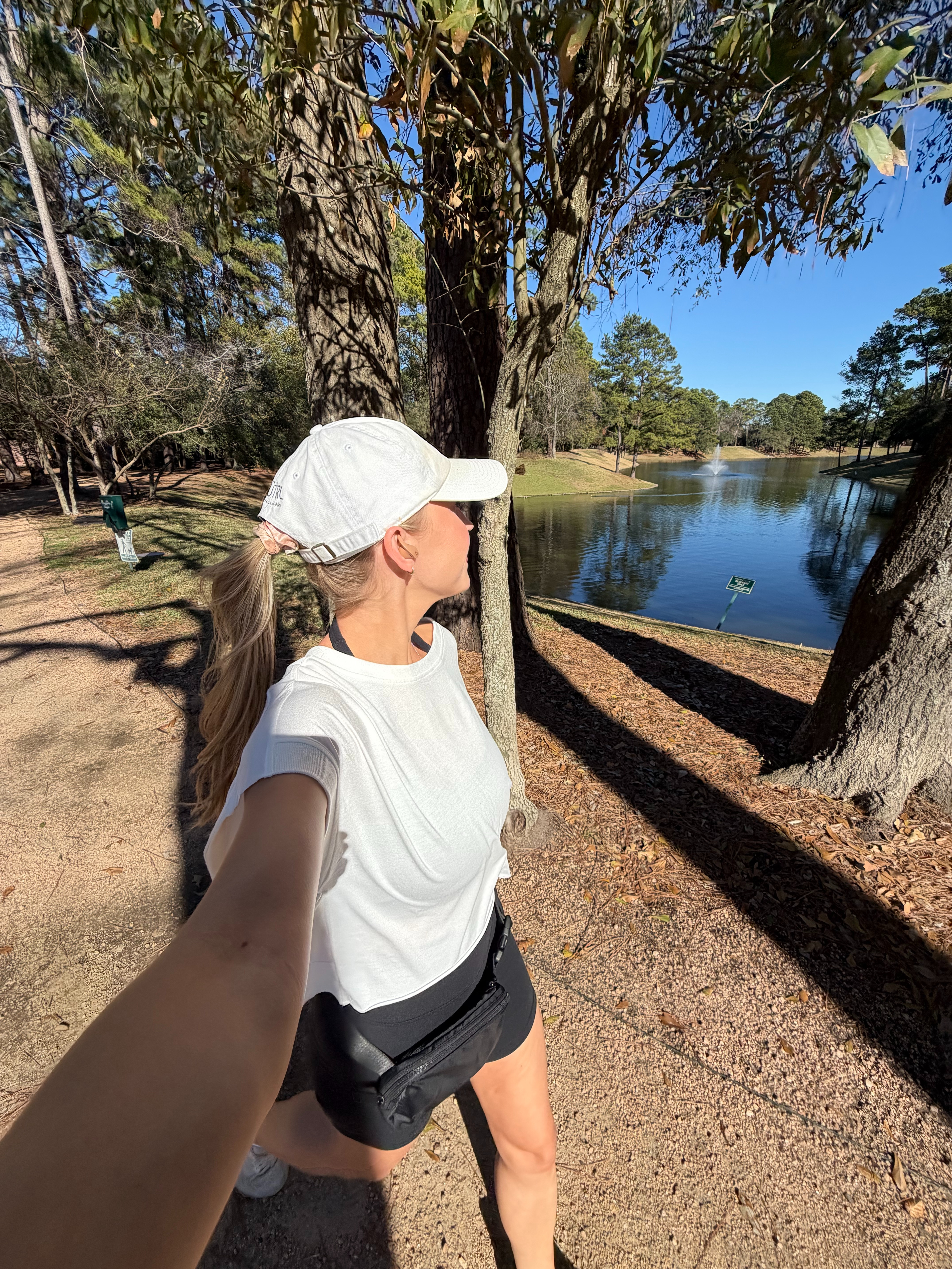 Spring walk outfit | wearing a M in sports bra, S in bike shorts and tee!
 

 #LTKActive