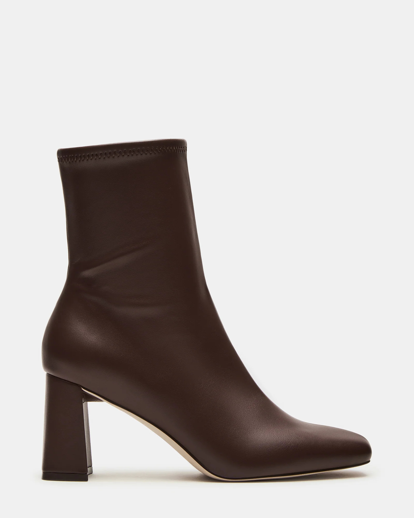 HUSH Brown Square-Toe Bootie | Women's Booties | Steve Madden (US)
