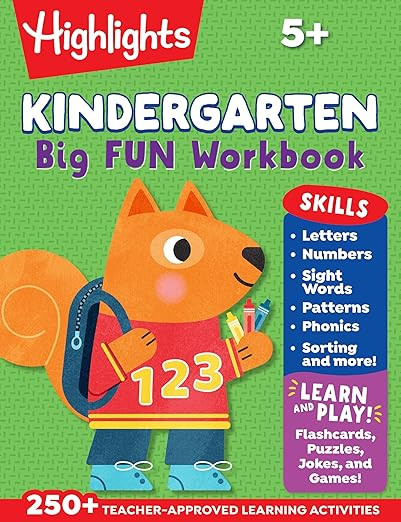 Kindergarten Big Fun Workbook: Kids Workbook with Tracing Worksheets, Alphabet Practice, Math Act... | Amazon (US)