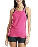 Spalding Women's Active Shirred Side Tank Top, Regular and Plus Size, Magenta, Large | Amazon (US)