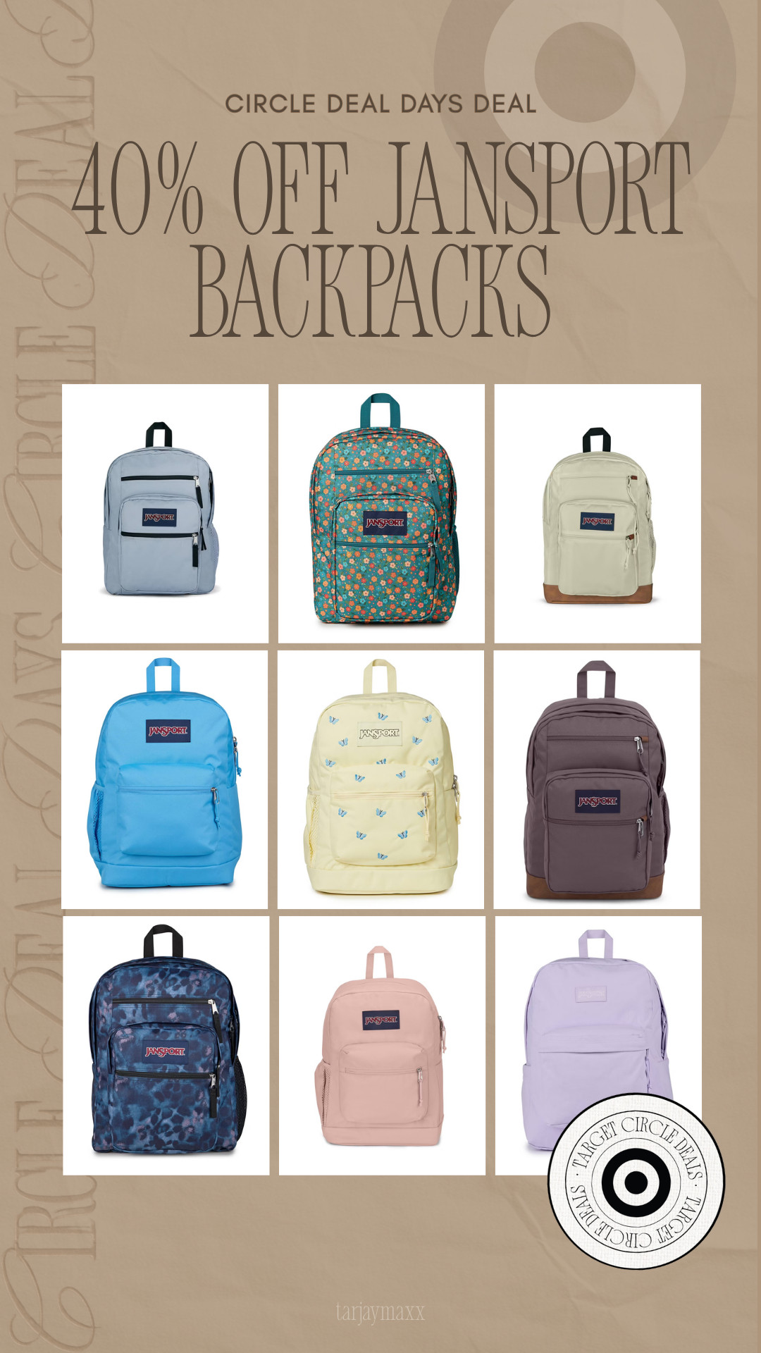 40% off JanSport backpacks is such a good back-to-school deal. There are so many cute colors and prints included, and JanSport backpacks last forever. If you've been waiting to grab one for school, work, travel, or everyday use, now is definitely the time.

wedding guest dress summer, fathers day gift guide, summer outfits, summer dresses, country concert outfits, fathers day gifts, date night outfits, travel outfits, concert outfits, business casual workwear, jansport backpacks, back to school, school essentials, travel essentials, target finds, circle deal days, everyday essentials 

 #LTKootd #LTKmorningroutine #LTKSeasonal
