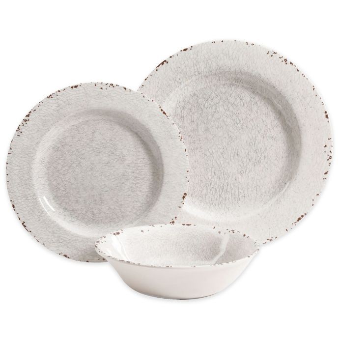 Studio California Mauna 12-Piece Dinnerware Set in White | Bed Bath & Beyond