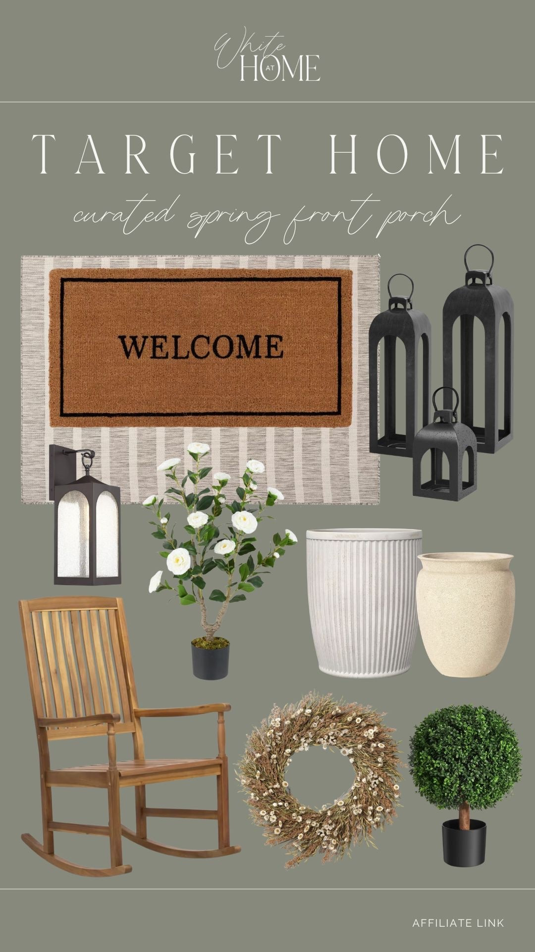 A curated front porch moments with the cutest finds from Target! I love that all of these are neutral staples that can be transitioned from spring to fall. Swap out your seasonal florals and wreaths and you have the perfect look! 

#LTKHome