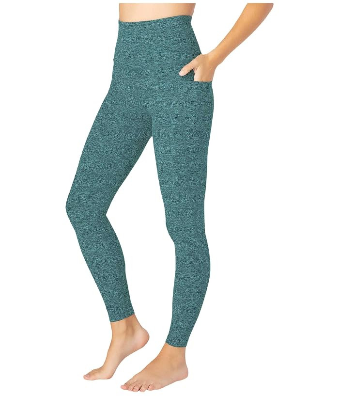 Beyond Yoga Spacedye High Waisted Pocket Midi Legging (Meadow Sage/Frosty Glade) Women's Casual Pant | Zappos