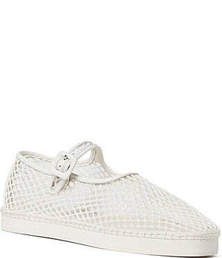 Loeffler Randall Rita Netted Mesh Mary Jane Flats - 9 | Dillard's