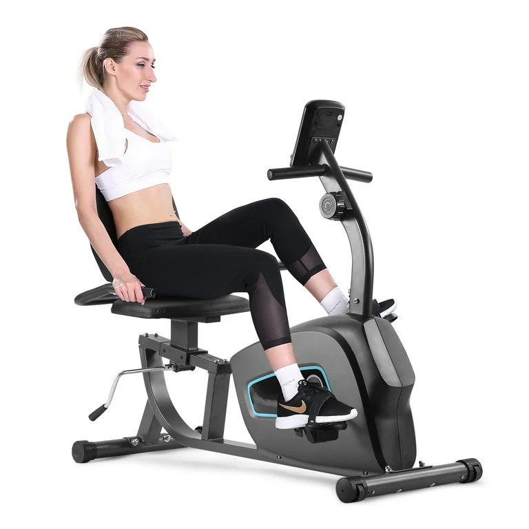 Maxkare Exercise Bike Indoor Recumbent  Exercise Bike Stationary with Adjustable Seat and 8 Resis... | Walmart (US)
