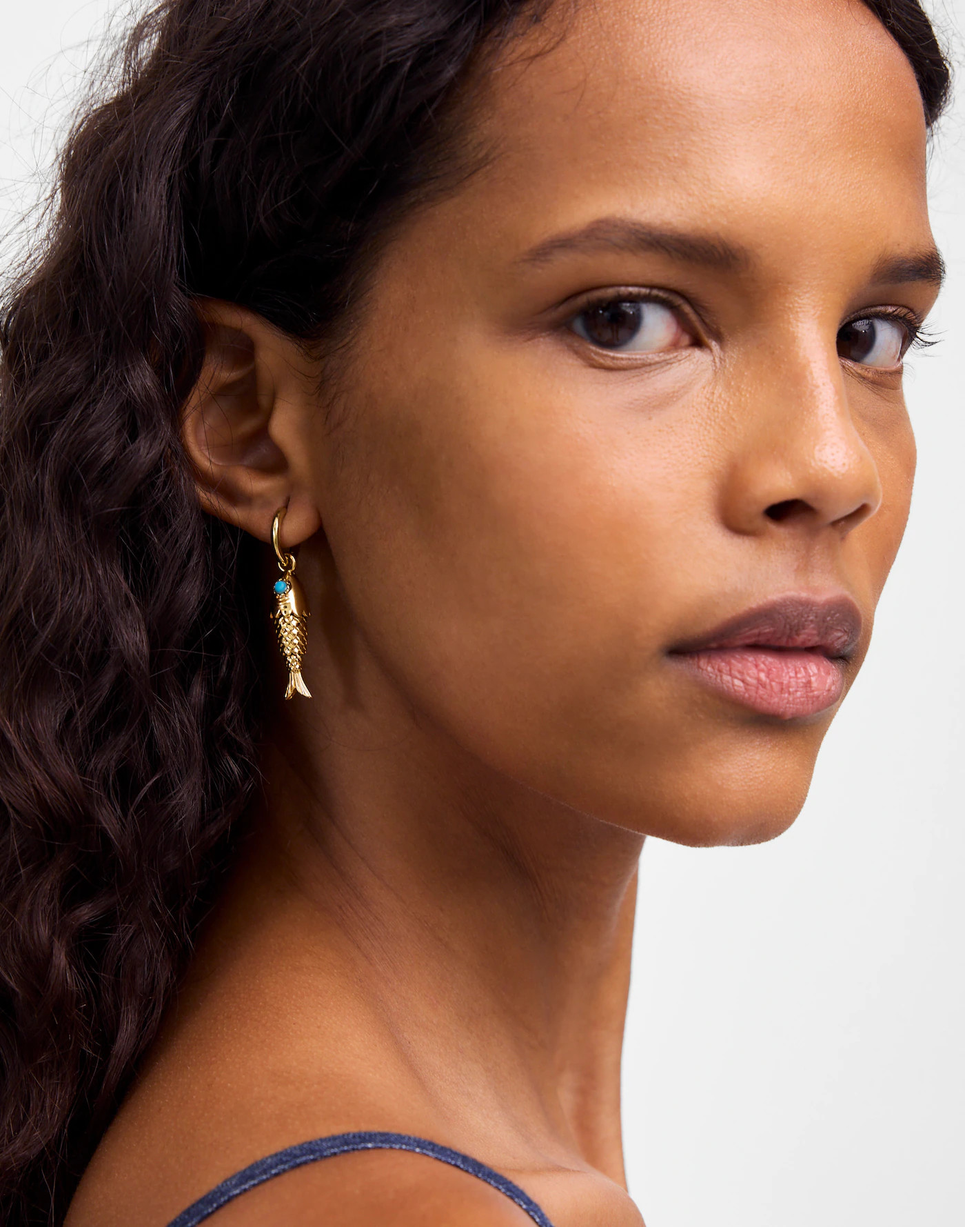Fish Charm Huggie Hoop Earrings | Madewell | Madewell