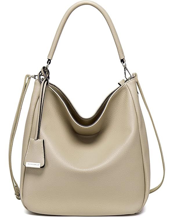 DAVIDJONES Women's Soft Faux Leather Hobo Bags Tote Handbags Medium Crossbody Purses Shoulder Bag... | Amazon (US)