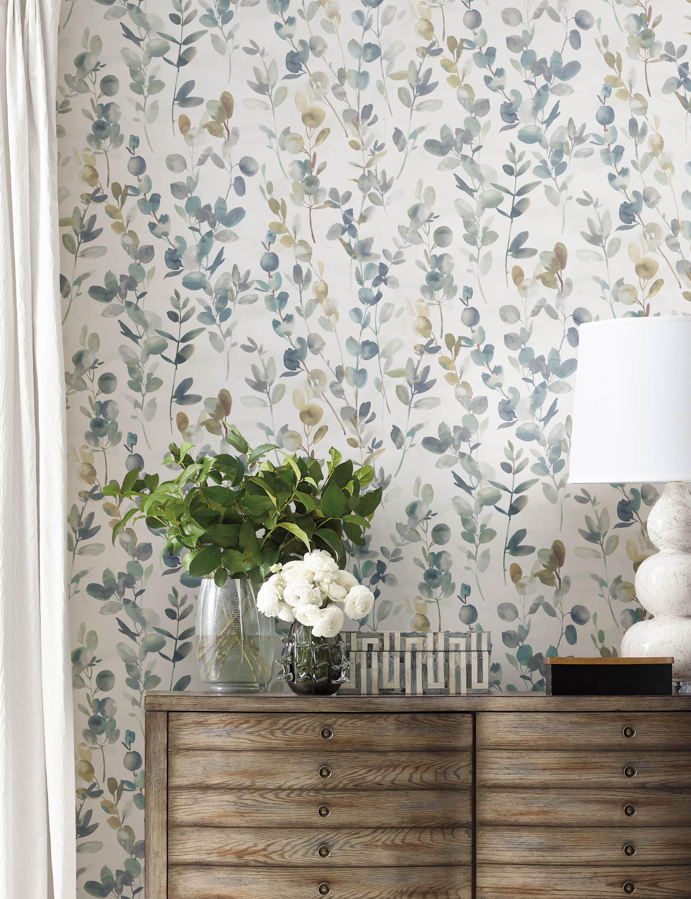 Joyful Eucalyptus Wallpaper | Lulu and Georgia 