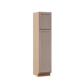 Hampton 18 in. W x 24 in. D x 84 H Assembled Pantry Kitchen Cabinet in Unfinished | The Home Depot