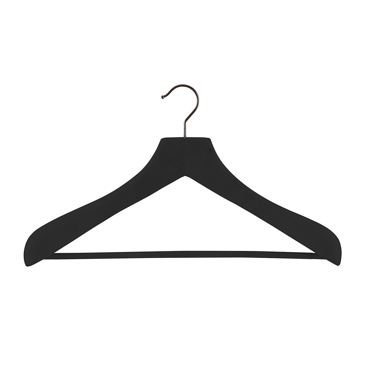 Superior Black Wooden Coat & Suit Hangers | The Container Store