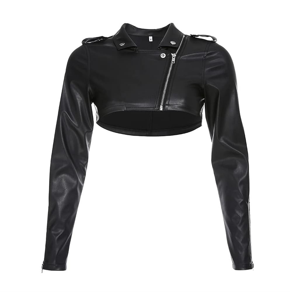 Goth Crop Top for Women 80s Emo Alt Punk Jacket Coat | Amazon (US)