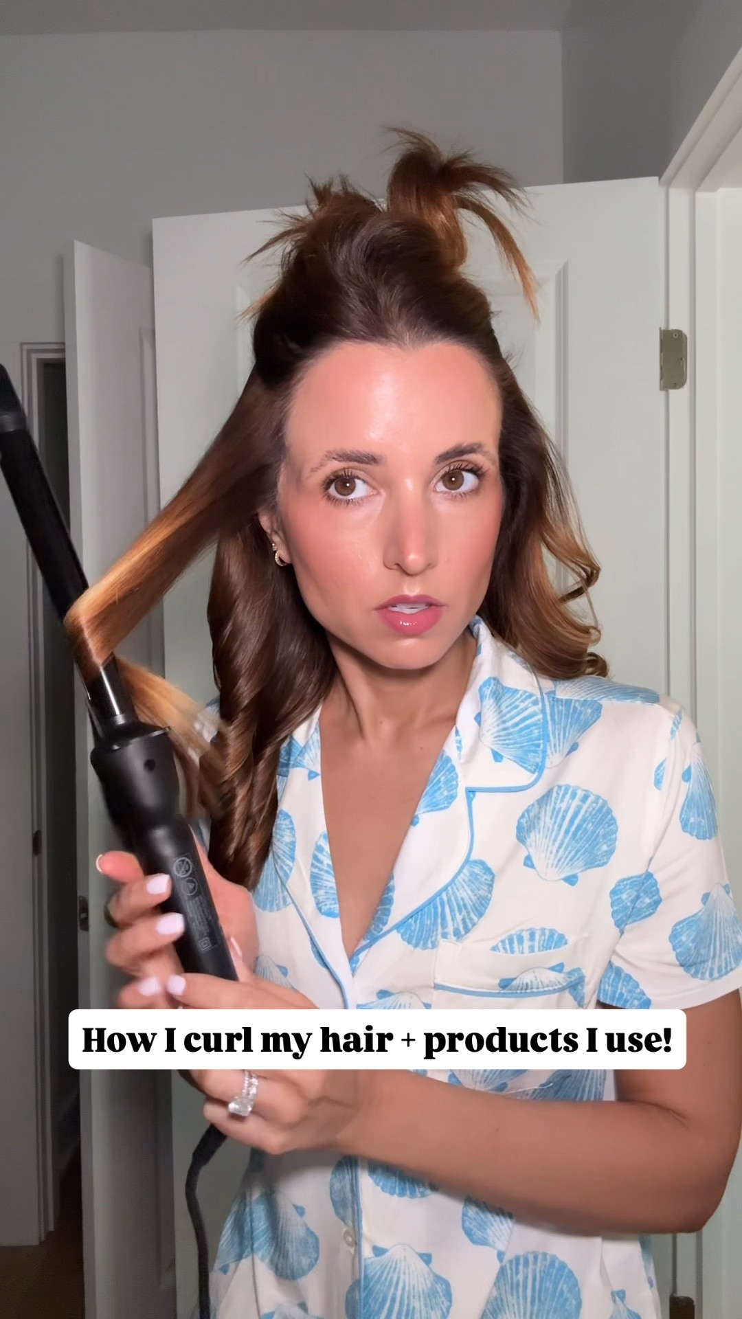 How I curly my hair + products I used for hair washing day! I have been loving anything from Crown Affair! Also love my small barrel curling iron (.75”). XXS in seashell pajamas. 

#LTKBeauty #LTKgrwm #LTKootd