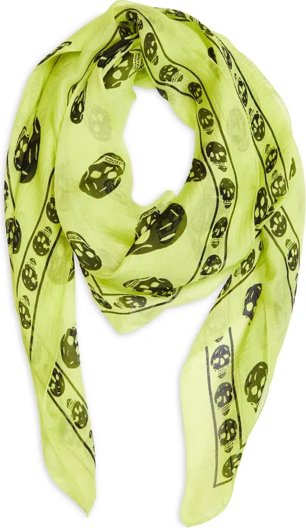 Alexander McQueen Skull Print Silk Scarf | Nordstrom | Nordstrom