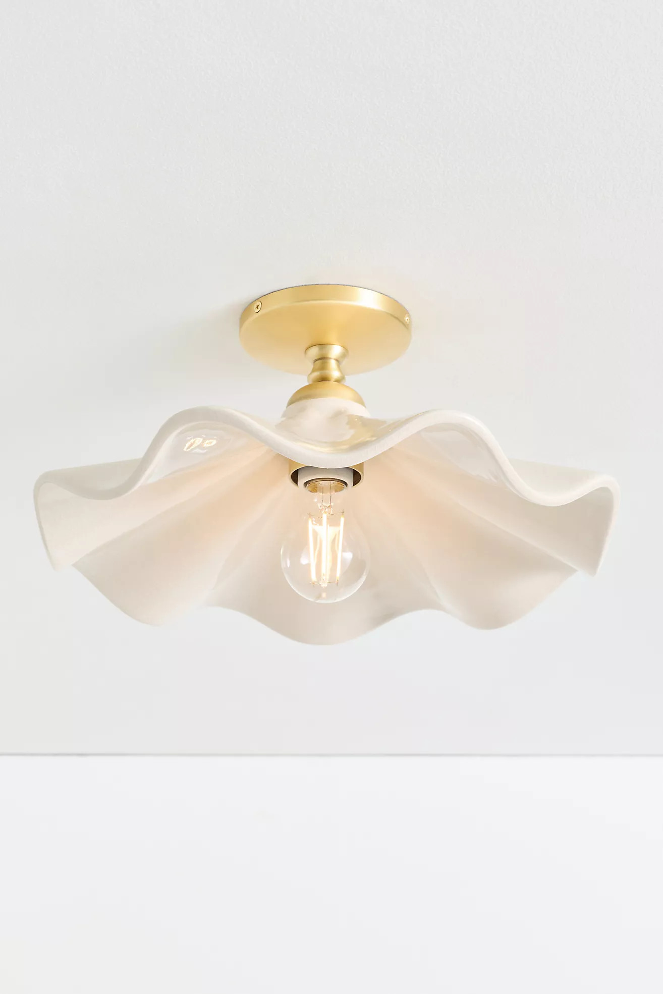 Bobbi Wavy Ceramic Flush Mount | Anthropologie (US)