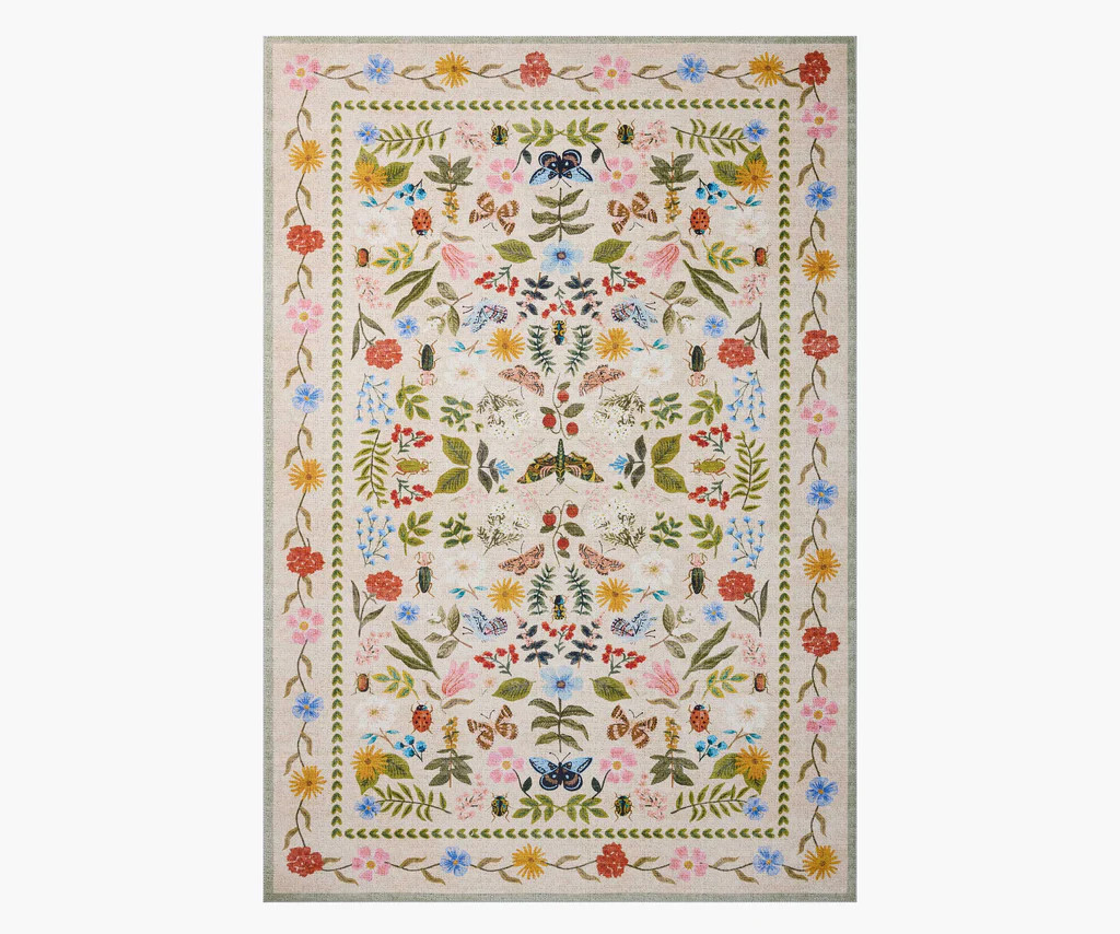 Canopy Curio Printed Rug - Cream | Rifle Paper Co.