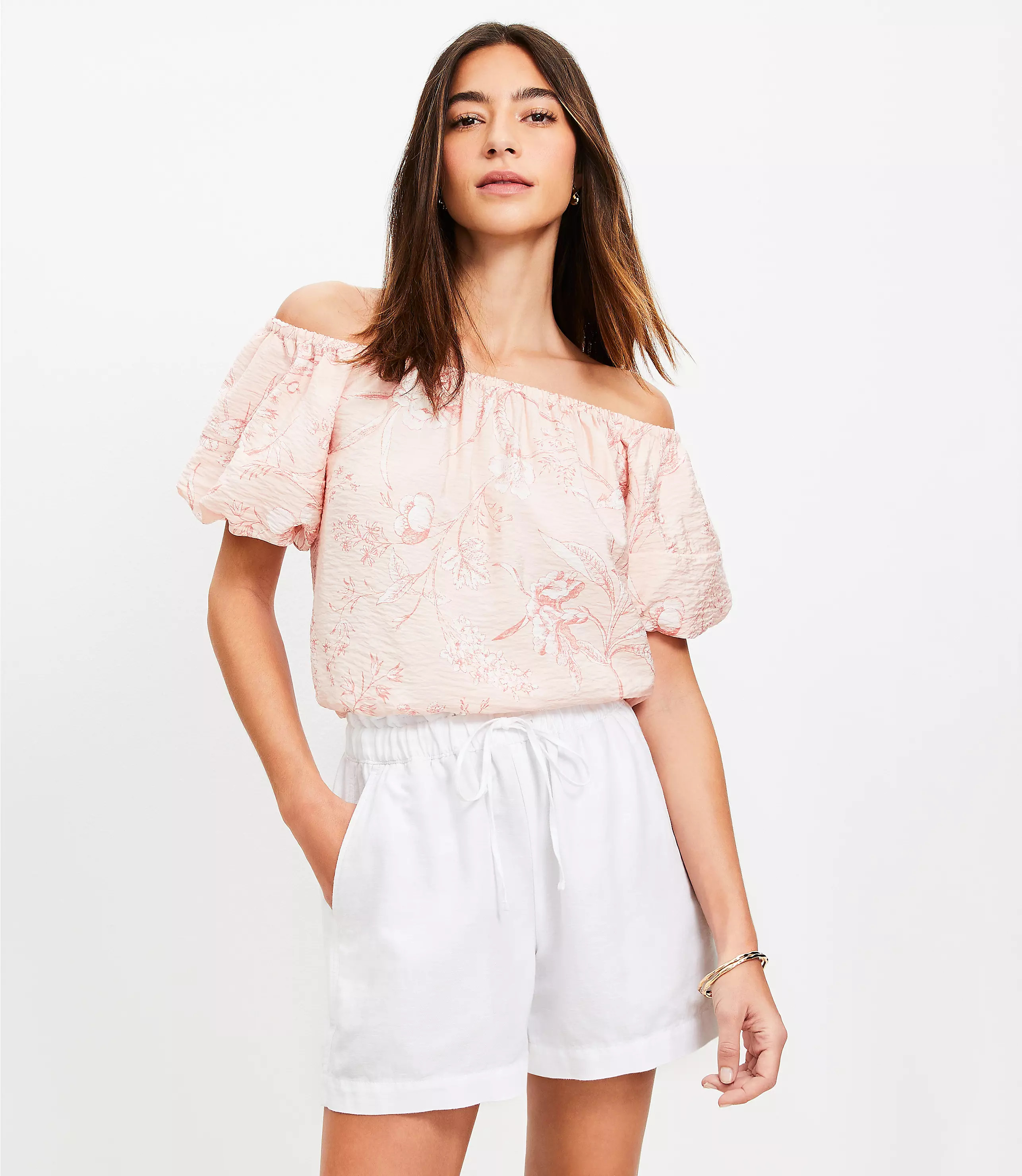 Breezy Shorts in Linen Cotton | LOFT