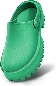 Women Platform Thick Soled Slippers,Beige Slip On Clogs Casual Non Slip Home Lazy Waterproof Fash... | Amazon (US)