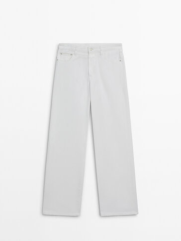Relaxed-fit high-waist jeans - Massimo Dutti | Massimo Dutti US