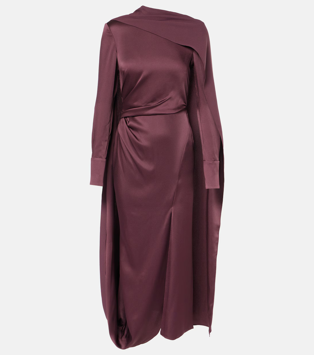 Draped satin midi dress | Mytheresa (US/CA)