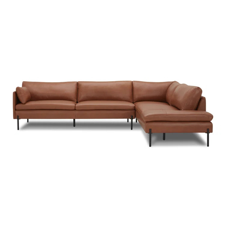 Ambere 2 - Piece Leather Sectional | Wayfair North America