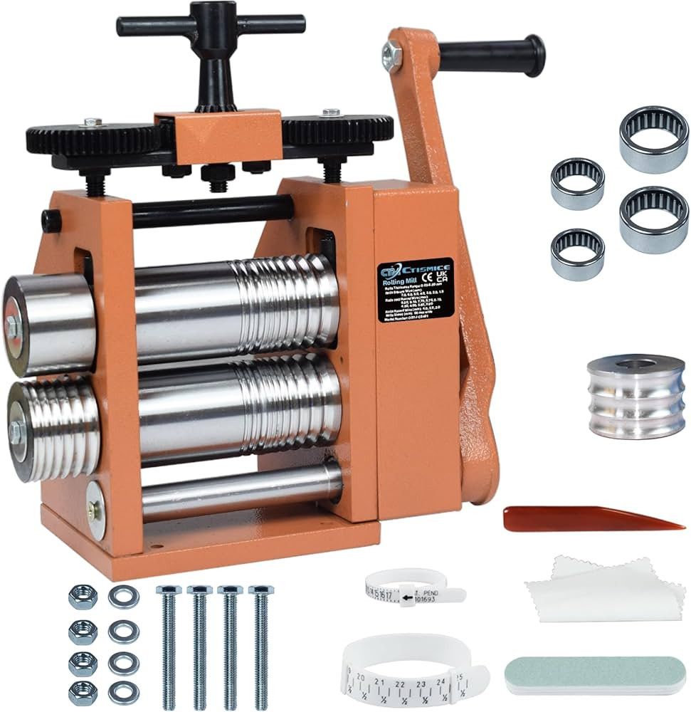 CTISMICE Rolling Mill, 4 in 1 Upgraded Light Duty Roller Machine with Hand Crank for Pressing Gol... | Amazon (US)