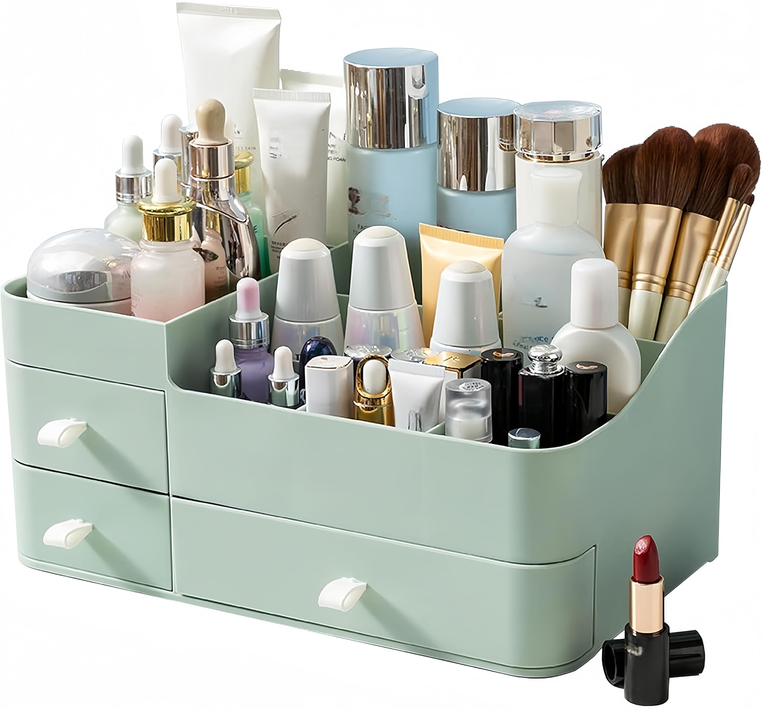 Makeup Organizer for Vanity, Large Countertop Organizer with Drawers, Cosmetics Storage for Skin ... | Amazon (US)