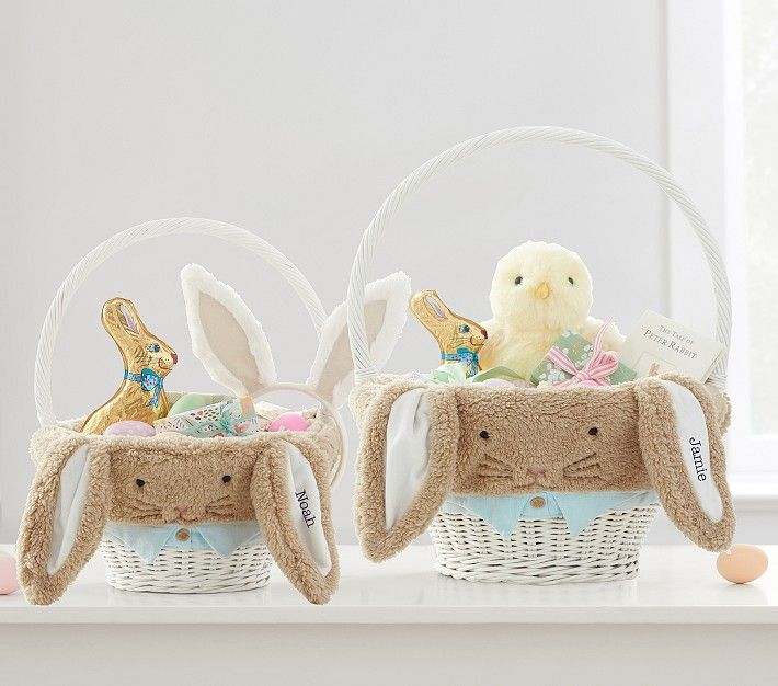 Peter Rabbit™ Sherpa Ear Easter Basket Liners | Pottery Barn Kids