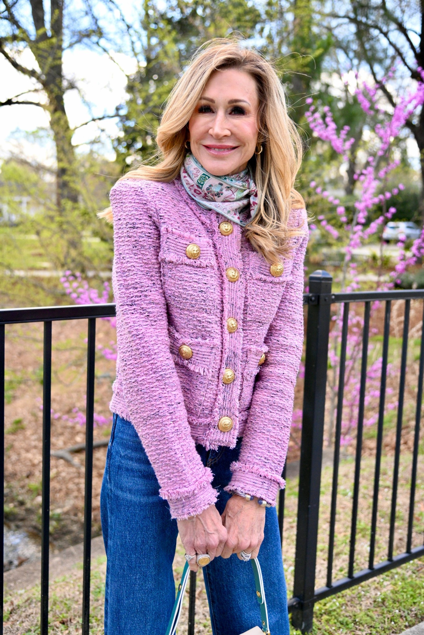 Add warmth and pattern to any look with a scarf!  Both of these fabulous pieces are from Benaar LA and the jeans are Frame denim.  I’ve linked 3 similar jackets that are perfect for spring!


#LTKOver40 #LTKootd #LTKSeasonal